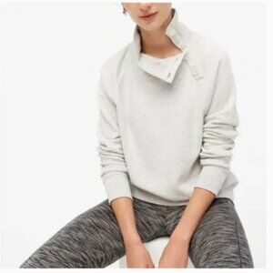 J. Crew Factory Wide Button-collar Pullover Sweatshirt